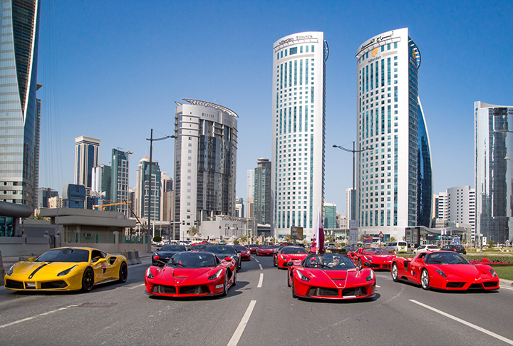 Ferarri 70th anniversary celebrations in Doha