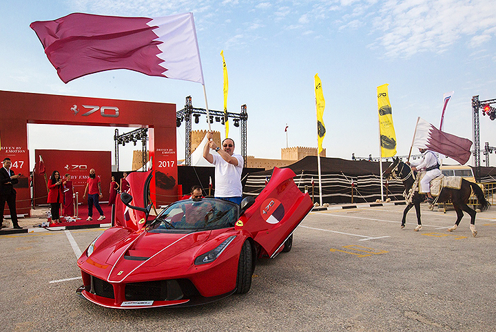 Ferarri 70th anniversary celebrations in Doha