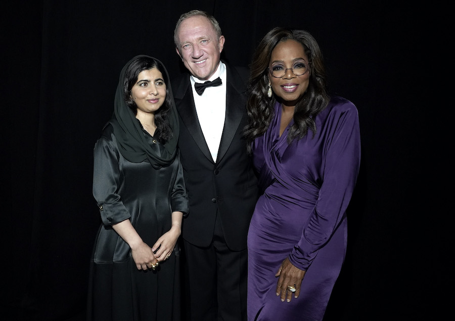 Salma Hayek-Pinault and Oprah Winfrey at the Kering Foundation’s Caring for Women Dinner 2023